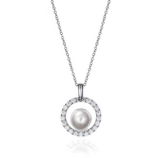 VICEROY JEWELS Mod. 71044C000-68, lady's quartz analog silver necklace with calendar function, in an elegant official box.