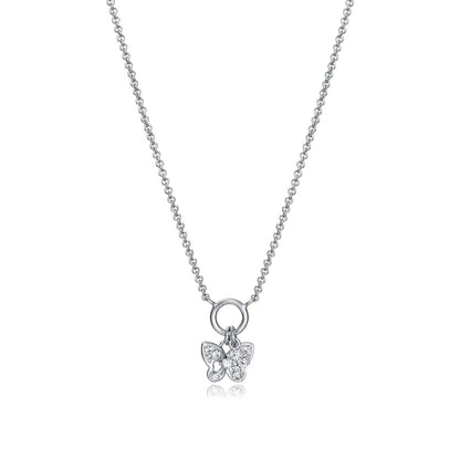 Silver necklace with butterfly pendant, VICEROY JEWELS Mod. 85023C000-38 for ladies, 925° silver with quartz movement and calendar.