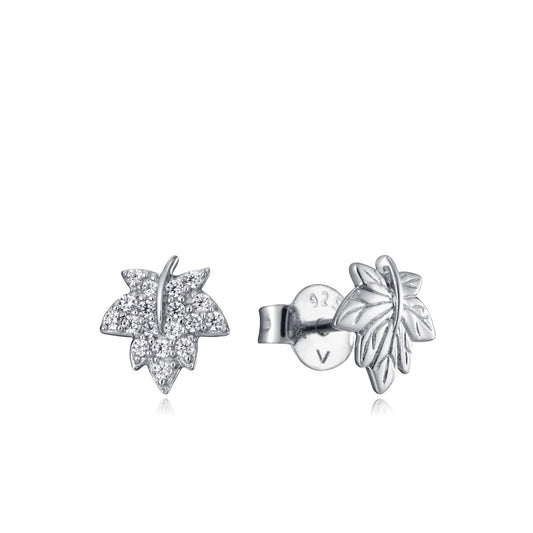VICEROY JEWELS Mod. 85026E000-30 silver 925° lady earrings with leaf design and quartz analog movement, water resistant 5 ATM.