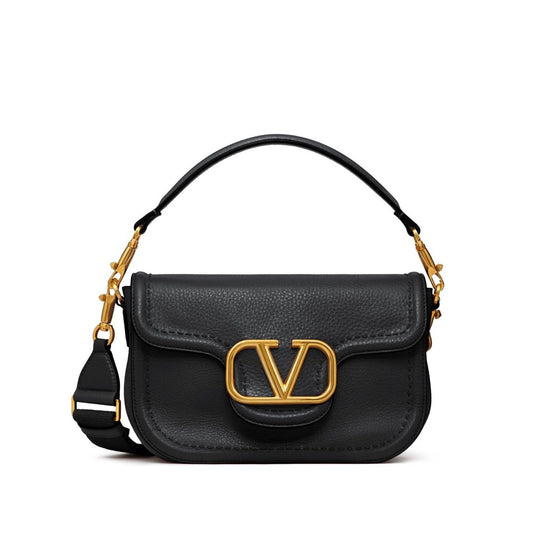 Valentino Garavani Alltime Grainy Calfskin Shoulder Bag