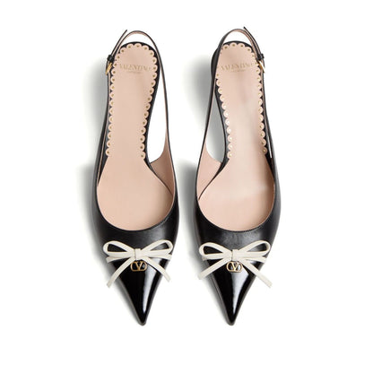 Valentino Garavani Bepointy 45mm Patent Leather and Kid Slingback Pumps