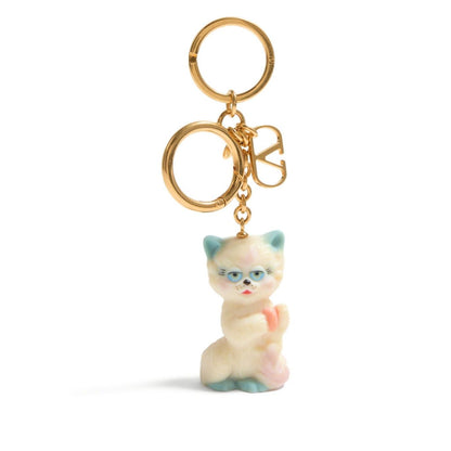 Valentino Garavani Le Chat De La Maison Nylon Bag Charm with Keychain