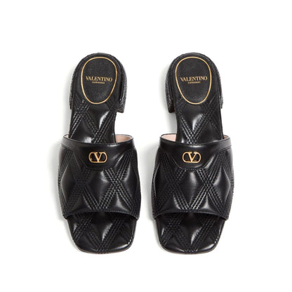 Valentino Garavani Quiltie 67 Slide Sandal in 60mm Quilted Nappa Leather