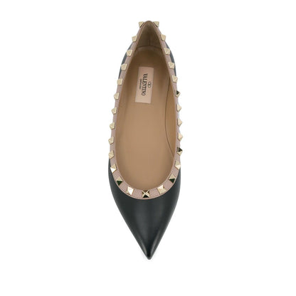 Valentino Garavani Rockstud Patent Leather Ballerina