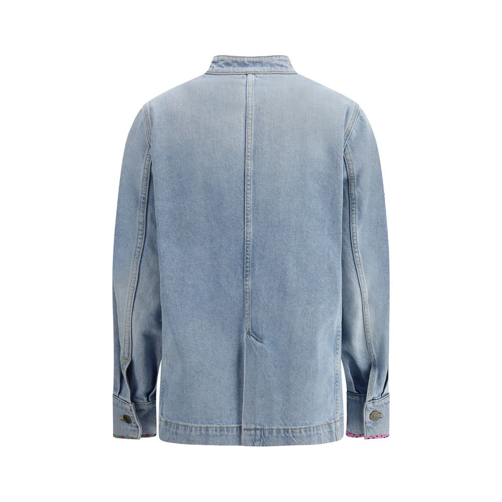 Valentino Light Blue Cotton Denim Jacket