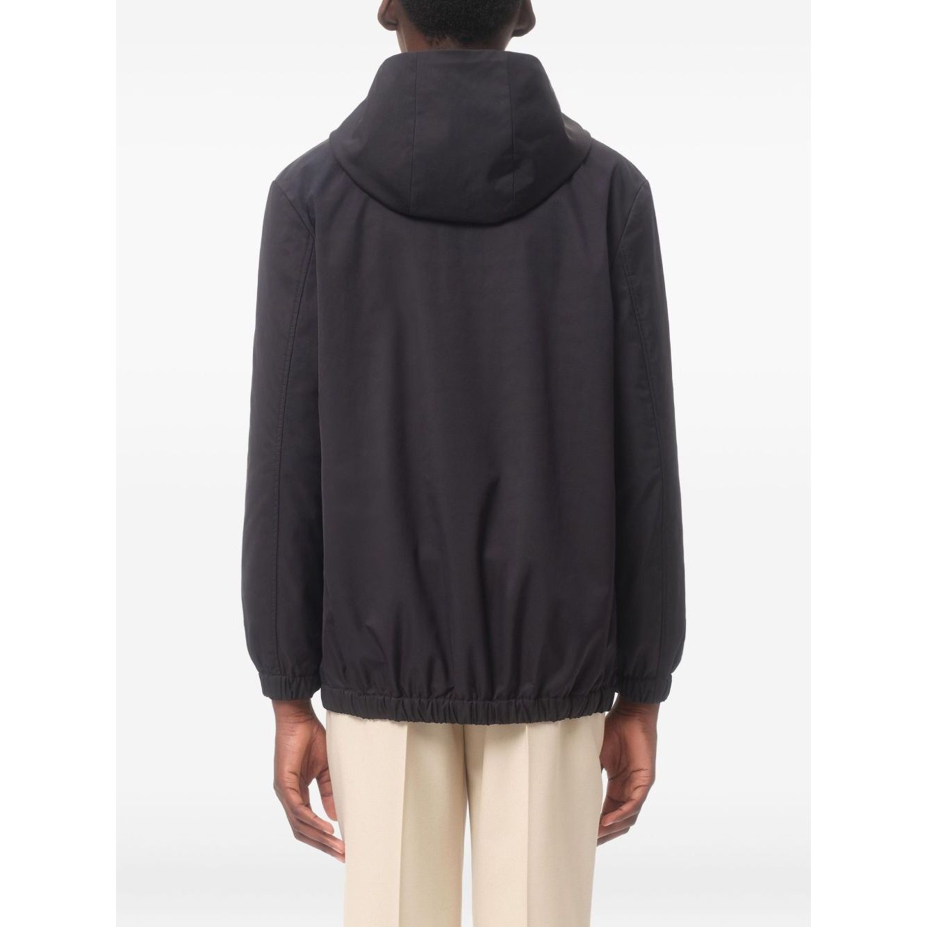 Valentino Nylon Hooded Jacket with VLogo Patch Jackets