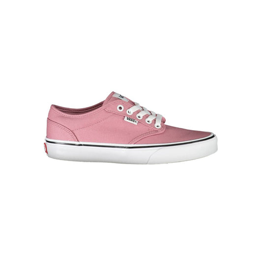 Vans Vans Chic Pink Sneakers with Contrast Laces Step up your style with these vibrant pink sneakers that blend comfort and fashion. Featuring contrast laces that stand out and the iconic logo that adds a touch of designer flair, these sneakers are perfec