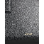 Versace Black Small Leather TopHandle Shoulder Crossbody Bag Versace Dark Slate Gray