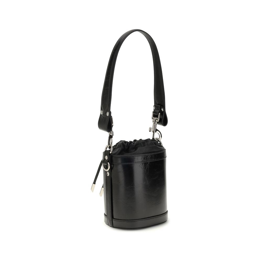 Vivienne Westwood Black Calf Leather Bos Taurus Backet Bag