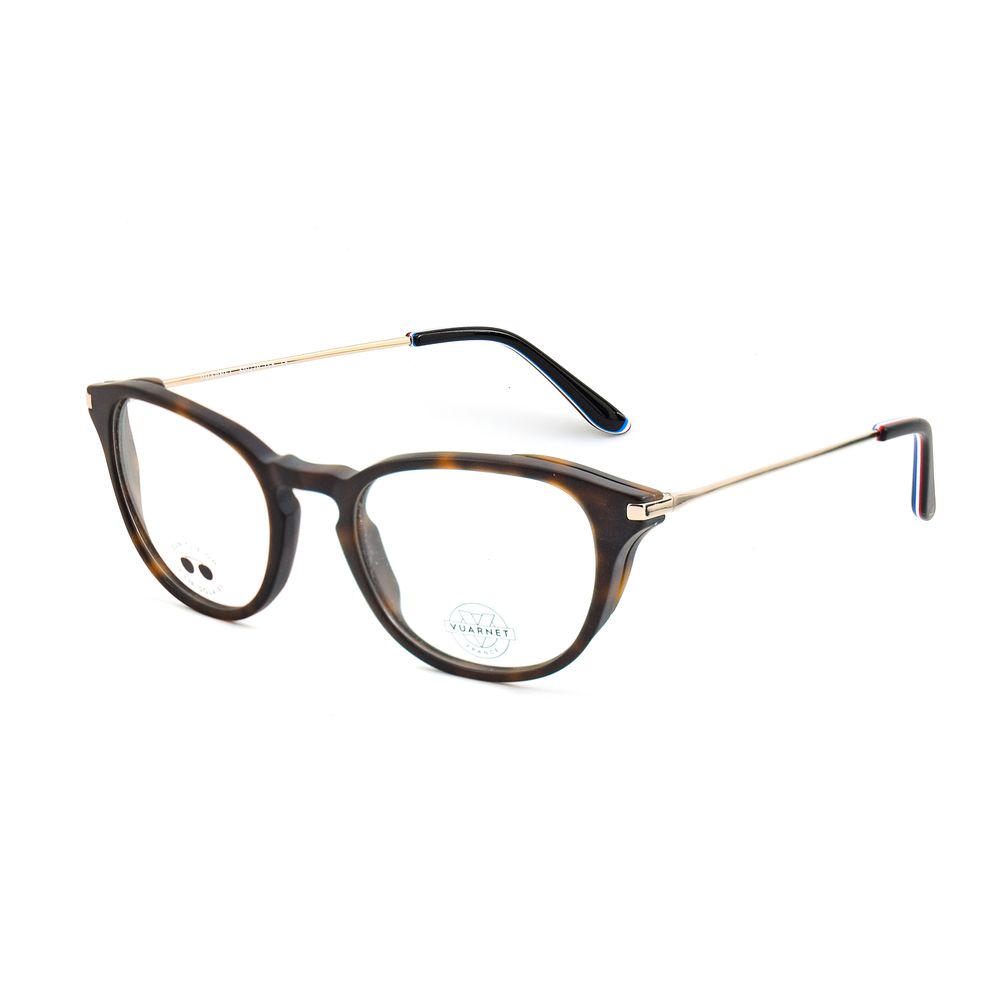 Vuarnet Brown Acetate Glasses (Frames) with clip-on, model VL18020002, lens/bridge/temple size 53/17/145mm, stylish eyewear.