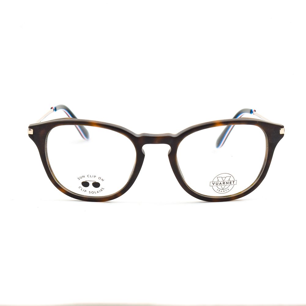 Vuarnet Brown Acetate Glasses (Frames) with clip-on feature, model VL18020002, brown acetate material, size 53/17/145 mm.
