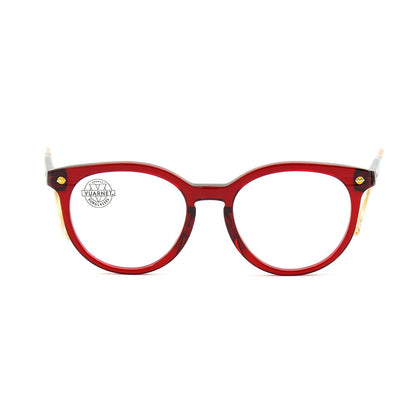 Vuarnet Red Acetate Glasses (Frames) with red frames, flexible pins, size 50/14/110mm for women. Optique Archive model VL15140004.