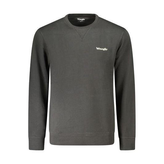 Wrangler Black Cotton SweaterLONG SLEEVE SWEATSHIRT, SMALL LOGO CREW, BRUSHED, CREW NECK, PRINT, LOGO