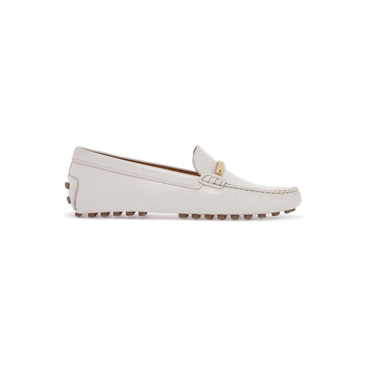 Tod'S white lime calfskin driving loafer with low heel Loafers Tod'S Light Gray