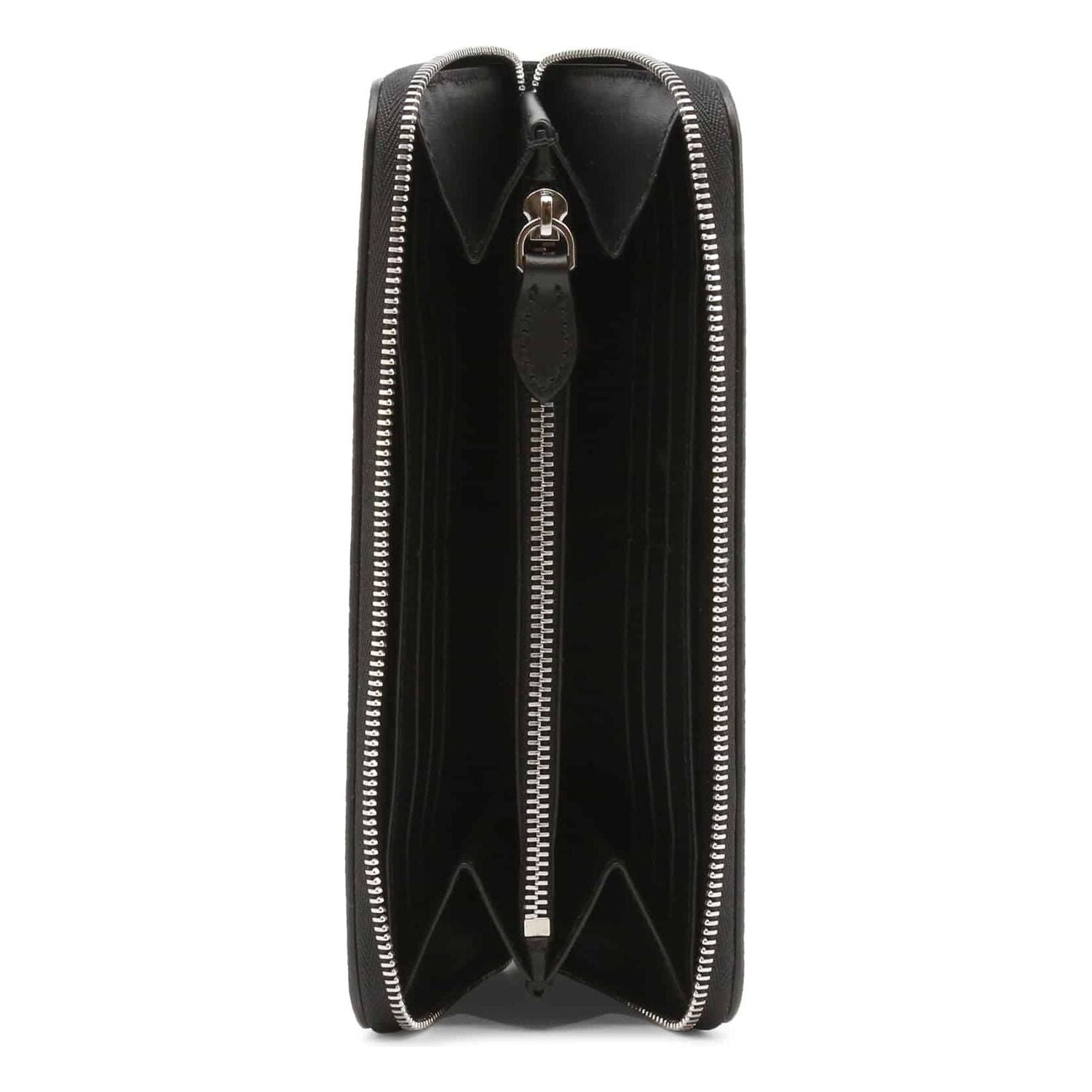 Front view with bag zipped and handles upright.