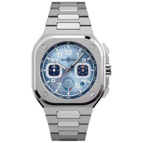 BELL & ROSS MOD. BR05C-PAF-ST_SSTThe Bell & Ross BR05C-PAF-ST_SST is a limited edition (500 pieces) automatic chronograph watch created in partnership with the Patrouille de France, the French Air Force aerobatic team. It features a distinctive square 42m