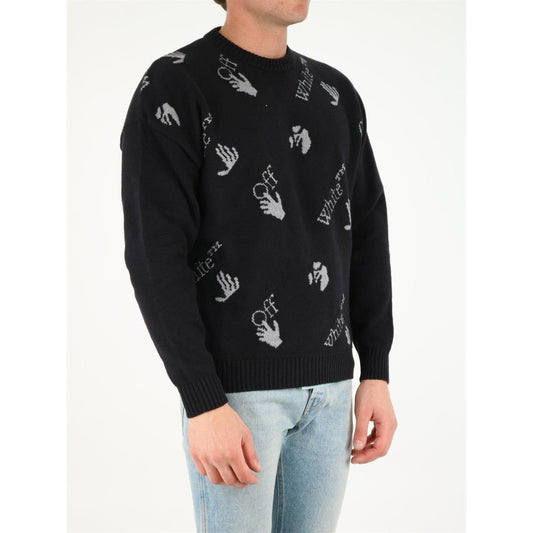 Off-White c/o Virgil Abloh All-Over Logo Crewneck Men's Sweater MAN KNITWEAR OFF-WHITE Beige