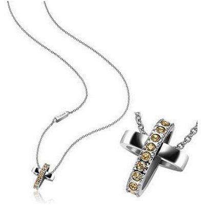 BREIL JEWELS CHARMING CROSS (Swarovski Crystals) Necklace